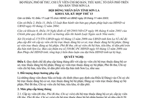 Nghị quyết 304/2009/NQ-HĐND phụ cấp đối với cấp uỷ viên chi bộ Sơn La