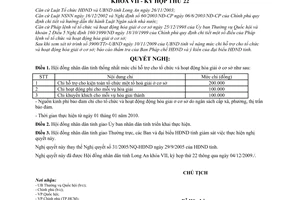 Nghị quyết 122/2009/NQ-HĐND  mức chi hỗ trợ cho tổ chức hoạt động hòa giải ở cơ sở