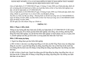 Thông tư 113/2009/TT-BQP hướng dẫn Nghị định 127/2008/NĐ-CP bảo hiểm thất nghiệp trong Quân đội nhân dân Việt Nam