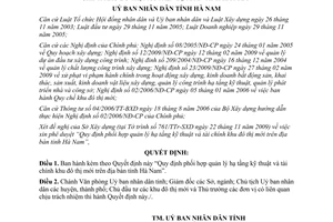 Quyết định 1645/QĐ-UBND năm 2009 phối hợp quản lý hạ tầng kỹ thuật tài chính