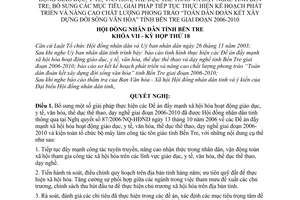 Nghị quyết 21/2009/NQ-HĐND bổ sung giải pháp thực hiện các Đề án đẩy mạnh xã hội hóa hoạt động giáo dục, y tế, văn hóa, thể dục thể thao dạy nghề