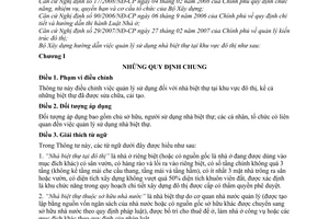 Thông tư 38/2009/TT-BXD hướng dẫn quản lý sử dụng nhà biệt thự tại khu vực đô thị