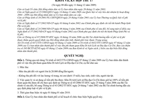Nghị quyết 35/2009/NQ-HĐND thu phí tham quan Khu Di tích Lịch sử Địa đạo Củ Chi