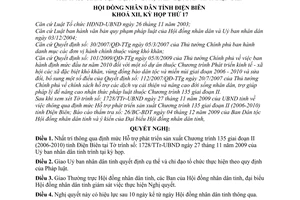 Nghị quyết 175/2009/NQ-HĐND thông qua định mức hỗ trợ phát triển sản xuất thuộc