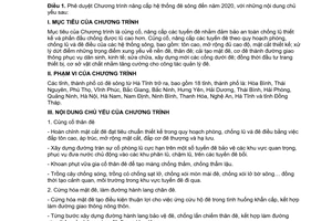 Quyết định 2068/QĐ-TTg  phê duyệt Chương trình nâng cấp hệ thống đê sông đến năm 2020