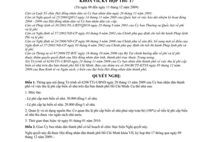 Nghị quyết 34/2009/NQ-HĐND thu lệ phí cấp biển số nhà trên địa bàn thành phố Hồ Chí Minh