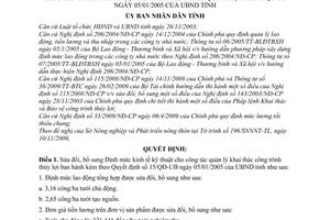 Quyết định 34/2009/QĐ-UBND sửa đổi định mức kinh tế kỹ thuật cho công tác quản lý khai thác công trình thủy lợi kèm theo Quyết định 15/QĐ-UB