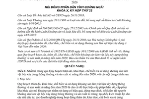 Nghị quyết 23/2009/NQ-HĐND khai thác sử dụng khoáng sản làm vật liệu xây dựng sản xuất xi măng