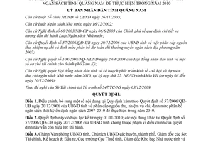 Quyết định 43/2009/QĐ-UBND điều chỉnh phân cấp nguồn thu ngân sách Quảng Nam