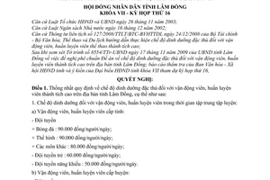Nghị quyết 135/2009/NQ-HĐND chế độ dinh dưỡng đặc thù vận động viên, huấn luyện viên thể thao thành tích cao