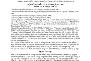 Nghị quyết 155/2009/NQ-HĐND mức hỗ trợ đóng bảo hiểm xã hội tự nguyện