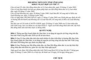 Nghị quyết 117/2009/NQ-HĐND Quy hoạch thăm dò, khai thác sử dụng