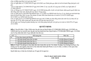 Quyết định 61/2009/QĐ-UBND điều chỉnh mức thu phí chợ trên địa bàn TP. Pleiku tại Quyết định 33/2009/QĐ-UBND