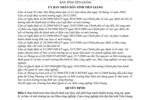 Quyết định 38/2009/QĐ-UBND Quy chế phối hợp trách nhiệm trong công tác quản lý bảo vệ môi trường tại các Khu Cụm công nghiệp