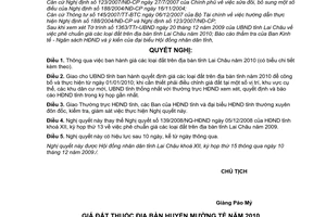 Nghị quyết 162/2009/NQ-HĐND12 thông qua giá các loại đất