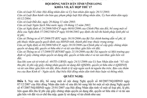 Nghị quyết 111/2009/NQ-HĐND sửa đổi Nghị quyết 60/2007/NQ-HĐND phí, lệ phí