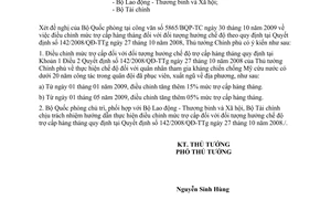 Công văn 2403/TTg-KGVX mức trợ cấp hàng tháng đối tượng hưởng chế độ