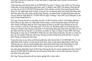 Công văn 12331/BCT-XNK nhập khẩu thuốc lá bán miễn thuế