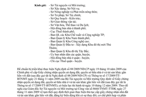 Công văn 6414/UBND-ĐTMT tạm thời quy định thời gian thực hiện thủ tục cấp giấy chứng nhận nhà đất  tài sản khác gắn liền đất