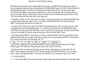 Công văn 4663/BHXH-CST thông báo mẫu thẻ bảo hiểm y tế mới