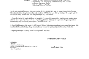 Công văn 8867/VPCP-QHQT kết quả Hội nghị kiểm điểm chung thực hiện dự án ODA