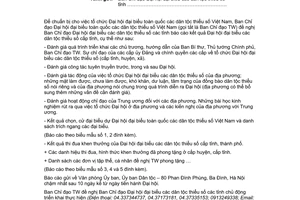 Công văn 25/HD-BCĐ hướng dẫn Báo cáo kết quả Đại hội đại biểu các dân tộc thiểu số