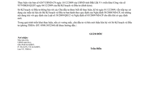 Công văn 1388/KHĐT-TĐDA áp dụng mẫu tài liệu trong đấu thầu