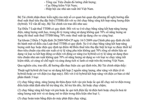 Công văn 17879/BTC-CST thuế suất thuế tiêu thụ đặc biệt xe ôtô chạy bằng xăng kết hợp năng lượng điện