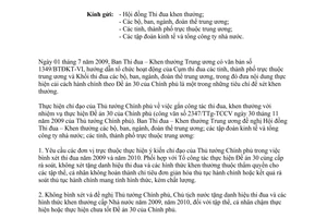 Công văn 2691/BTĐKT-VI bình xét danh hiệu thi đua khen thưởng tổng kết năm 2009