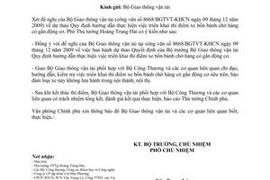 Công văn 9169/VPCP-KTN dự thảo Quy định hướng dẫn triển khai thí điểm xe