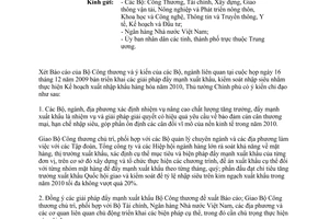 Công văn 2600/TTg-KTTH đẩy mạnh xuất khẩu kiểm soát nhập siêu