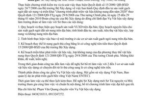 Công văn 357/BXD-VP kiểm tra tình hình thực hiện Quyết định 15/2000/QĐ-BXD