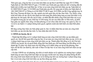 Chỉ thị 01/2010/CT-UBND tăng cường bảo vệ hành lang an toàn công trình lưới điện cao áp trên địa bàn tỉnh Bình Phước