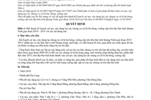 Quyết định 216/QĐ-UBND phê duyệt kế hoạch cải tạo, xây dựng lại chung cư