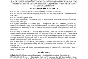 Quyết định 02/2010/QĐ-UBND sửa đổi Quyết định 07/2008/QĐ-UBND  Quy định Luật Đất đai Tỉnh Sơn La