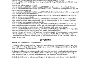 Quyết định 02/2010/QĐ-UBND trình tự, thủ tục bồi thường, hỗ trợ tái định