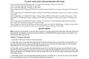 Quyết định 06/2010/QĐ-UBND sửa đổi quản lý sử dụng nguồn hỗ trợ phát triển chính thức (ODA)