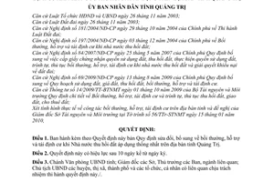 Quyết định 02/2010/QĐ-UBND sửa đổi bồi thường, hỗ trợ và tái định cư khi Nhà nước thu hồi đất áp dụng trên địa bàn tỉnh Quảng Trị