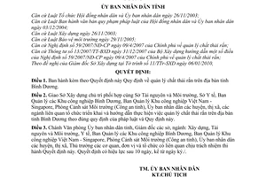 Quyết định 04/2010/QĐ-UBND quản lý chất thải rắn trên địa bàn tỉnh Bình Dương