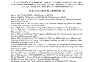 Quyết định 06/2010/QĐ-UBND sửa đổi Quyết định 22/2009/QĐ-UBND thu phí tham quan danh lam thắng cảnh, di tích lịch sử