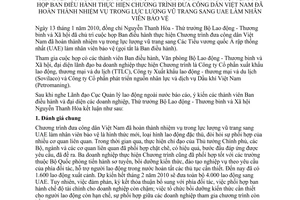 Thông báo 259/TB-LĐTBXH Chương trình đưa công dân Việt Nam sang UAE