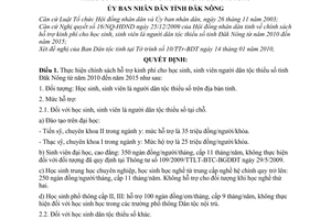 Quyết định 143/QĐ-UBND chính sách hỗ trợ kinh phí cho học sinh, sinh viên