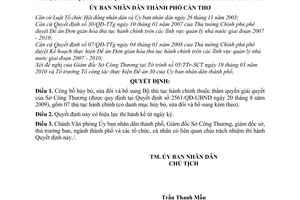 Quyết định 289/QĐ-UBND công bố hủy bỏ, sửa đổi Bộ thủ tục hành chính