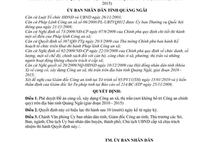 Quyết định 06/2010/QĐ-UBND phê duyệt Đề án xây dựng, củng cố Công an xã, thị trấn Tỉnh Quảng Ngãi