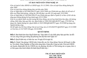 Quyết định 14/2010/QĐ-UBND  khắc phục hậu quả bão, lụt công trình giao thông địa phương trên địa bàn tỉnh Nghệ An