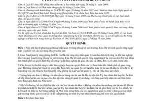 Quyết định 07/2010/QĐ-UBND phê duyệt phương án thống nhất quản lý rừng phòng hộ môi trường, Khu Dự trữ sinh quyển rừng ngập mặn Cần Giờ