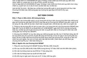 Thông tư liên tịch 15/2010/TTLT-BTC-BGDĐT hướng dẫn quản lý  sử dụng kinh phí thực hiện chương trình đảm bảo chất lượng giáo dục trường học