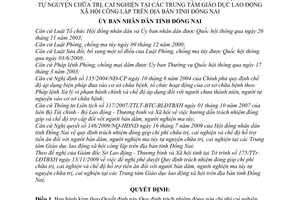 Quyết định 03/2010/QĐ-UBND trách nhiệm đóng góp chi phí chữa trị, cai nghiện chế độ hỗ trợ tiền ăn người bán dâm, nghiện ma túy tự nguyện chữa trị