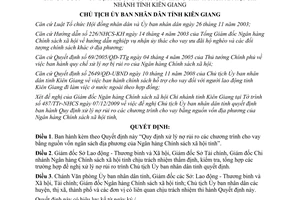 Quyết định 26/QĐ-UBND năm 2010 xử lý nợ cho vay Ngân hàng chính sách xã hội Kiên Giang