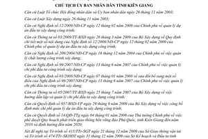 Quyết định 29/QĐ-UBND năm 2010 xây dựng đường vòng quanh Phú Quốc Kiên Giang